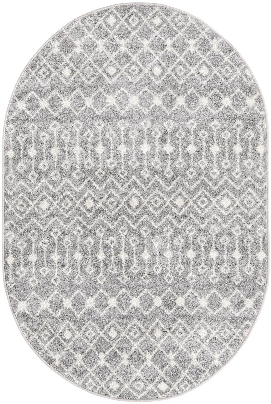 4' x 6' Boswell · Geometric rug, gray and ivory