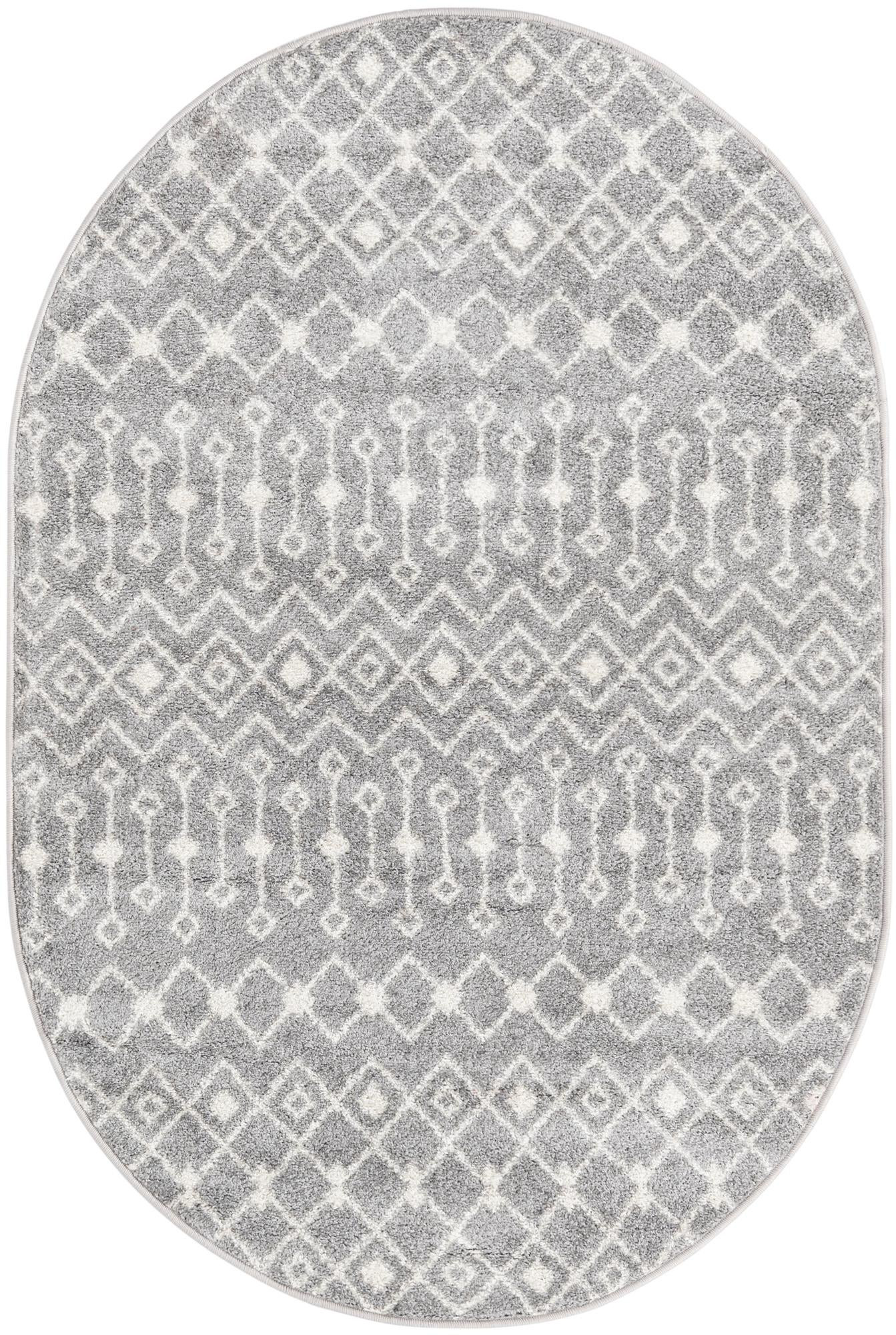 4' x 6' Boswell · Geometric rug, gray and ivory