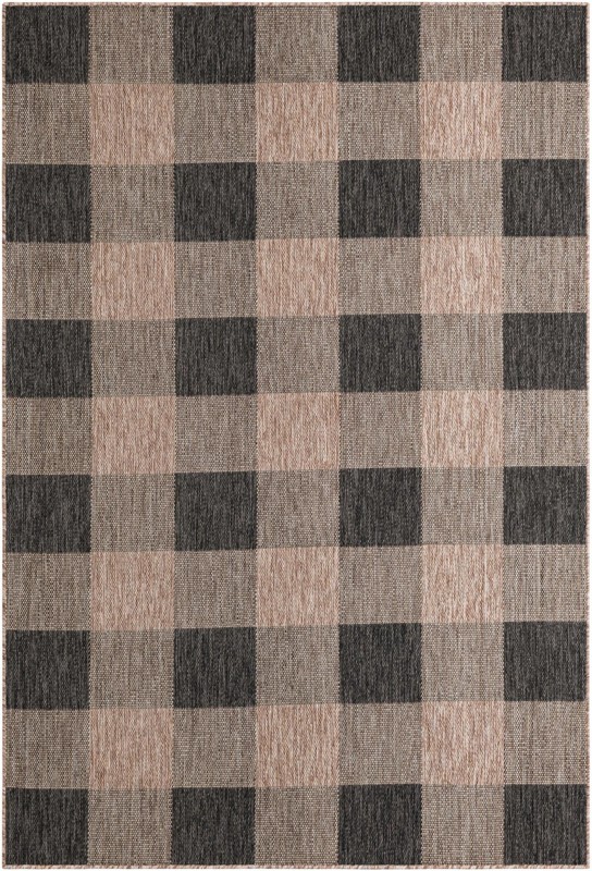 Ramona · Plaid Outdoor Rug, black and brown