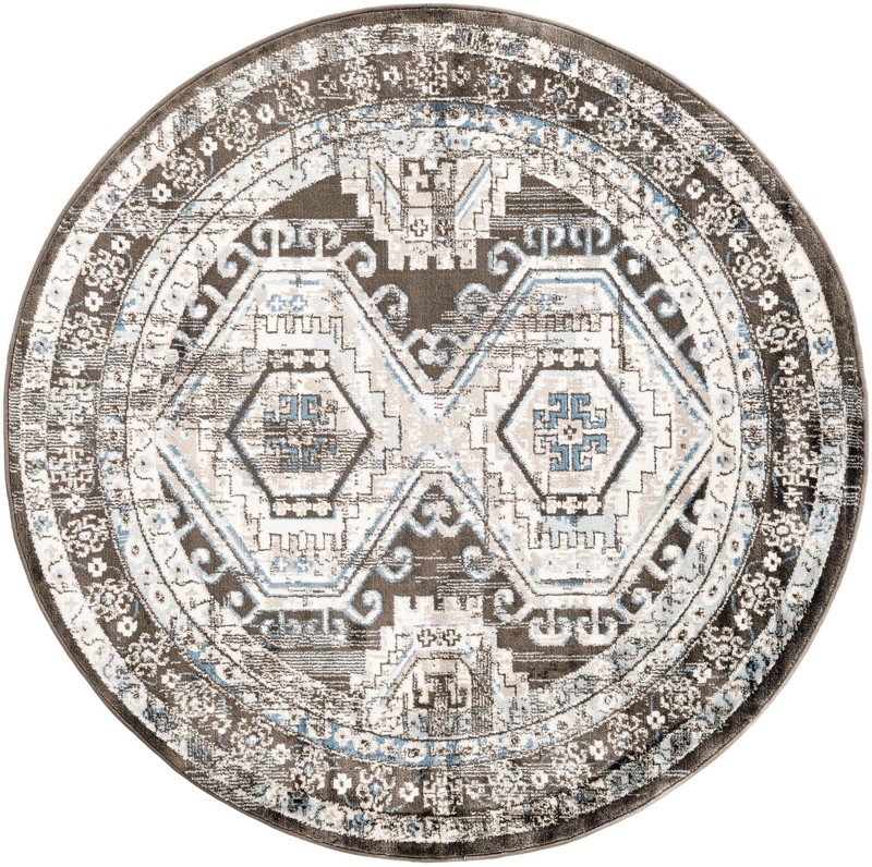 Harmon · Border rug, gray