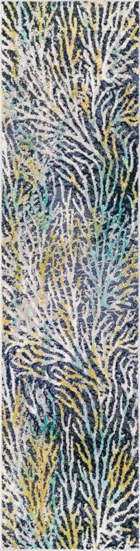 Braemar · Floral / botanical rug, blue