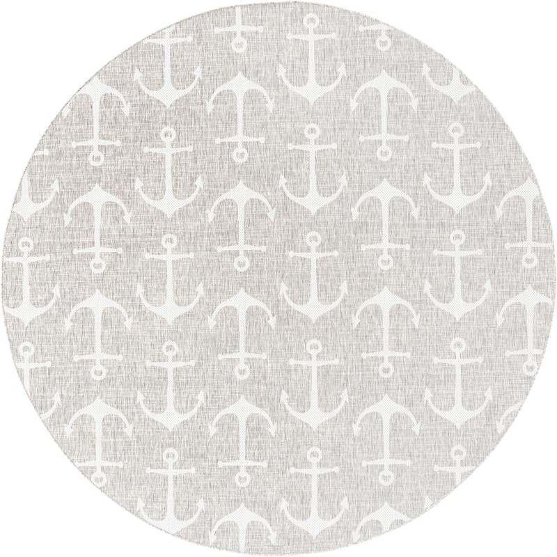 10' x 10' Millbrook · Anchor Outdoor Rug, gray and ivory