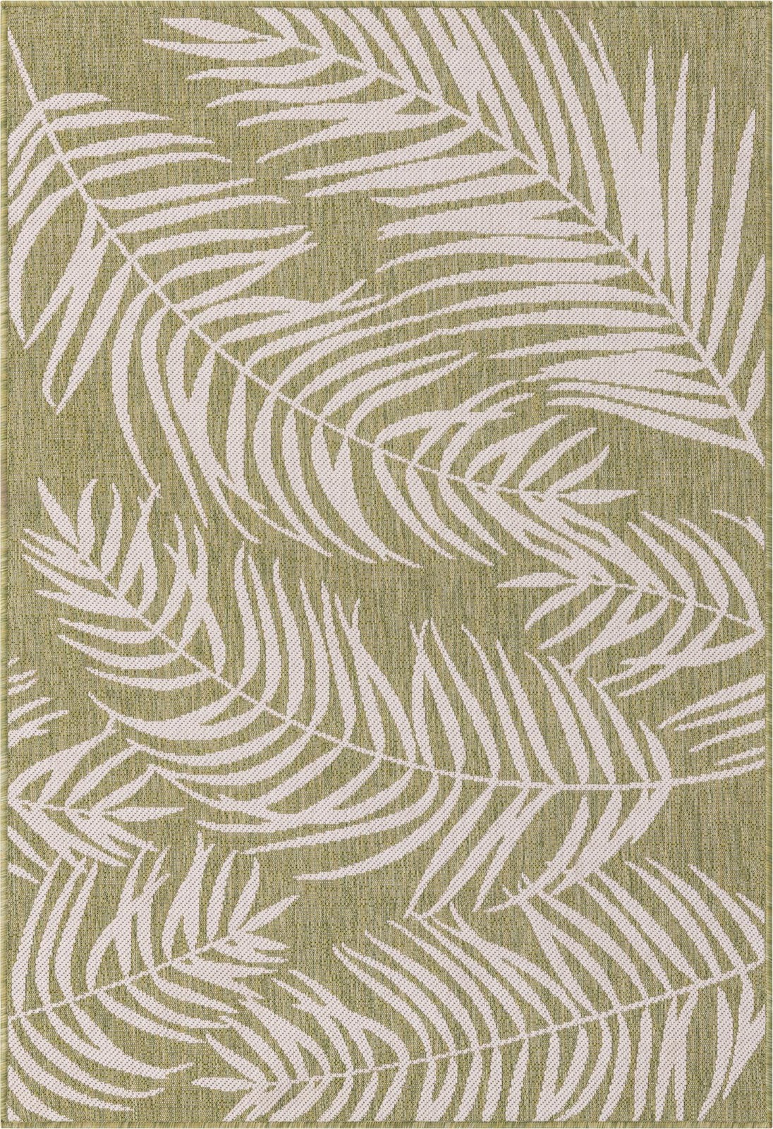 4' x 6' Moody · Floral / botanical Outdoor Rug, green