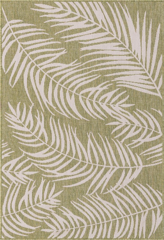 4' x 6' Moody · Floral / botanical Outdoor Rug, green