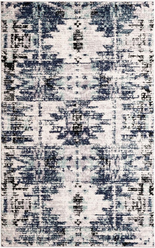 Littleton · Abstract rug, blue