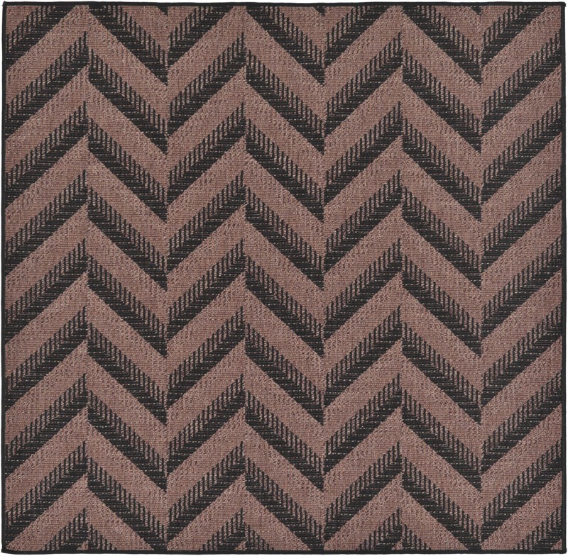 Fanshawe · Chevron Outdoor Rug, brown and black