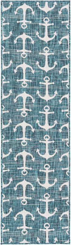 Millbrook · Pictoral Outdoor Rug, teal