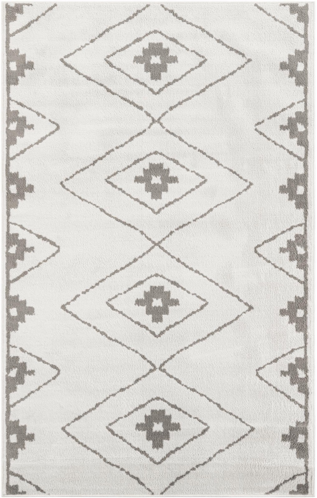 5' x 8' Sumac · Diamond rug, ivory