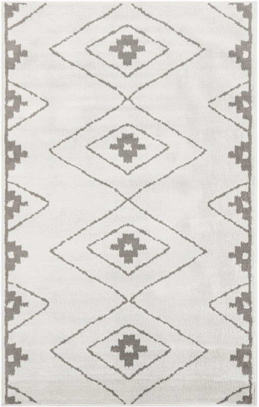 5' x 8' Sumac · Diamond rug, ivory