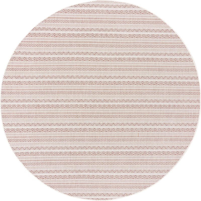 7' 10 x 7' 10 Merlin · Geometric Outdoor Rug, red