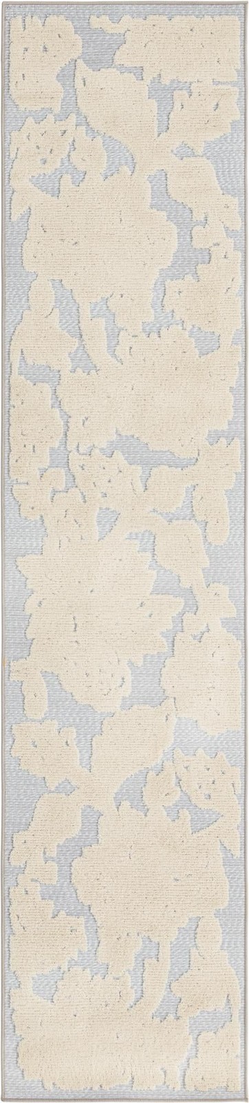 2' x 10' Lidell · Floral / botanical Outdoor Rug, gray