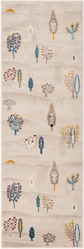 2' 7 x 8' Ironwood · Floral / botanical rug, ivory