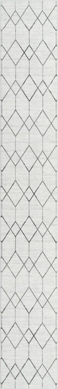 3' x 19' 8 Thatcher · Diamond rug, white
