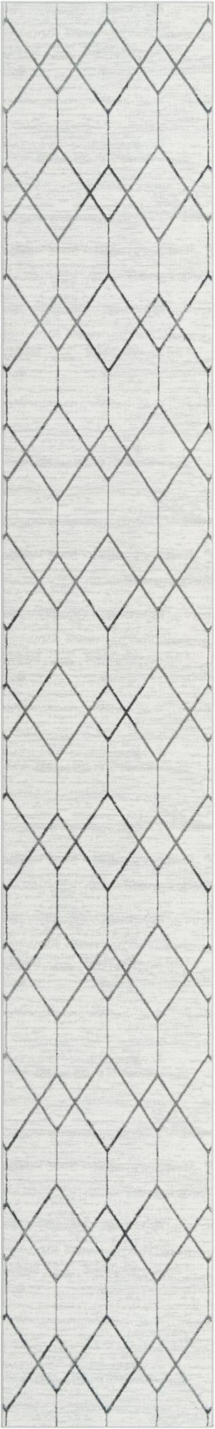 3' x 19' 8 Thatcher · Diamond rug, white