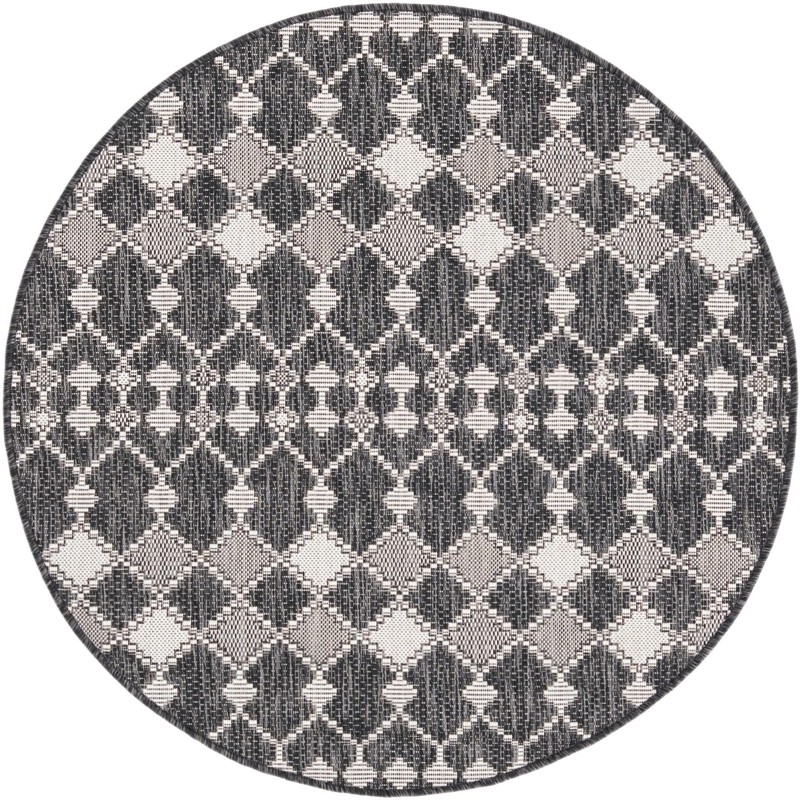 4' x 4' Ramsden · Diamond Outdoor Rug, charcoal