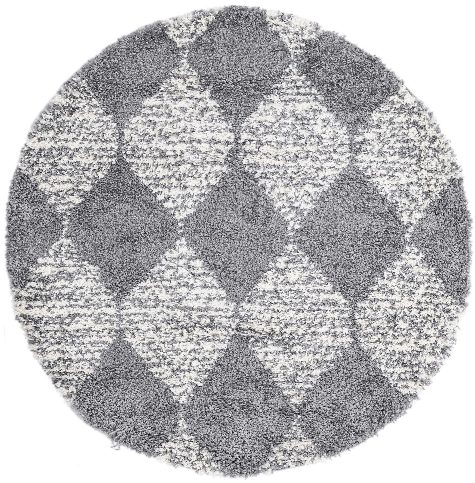 5' 3 x 5' 3 Newton · Diamond Shag Rug, gray