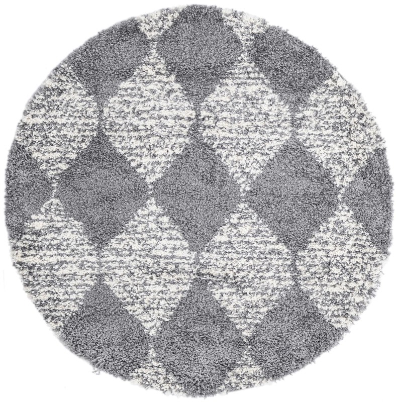 Newton · Diamond Shag Rug, gray