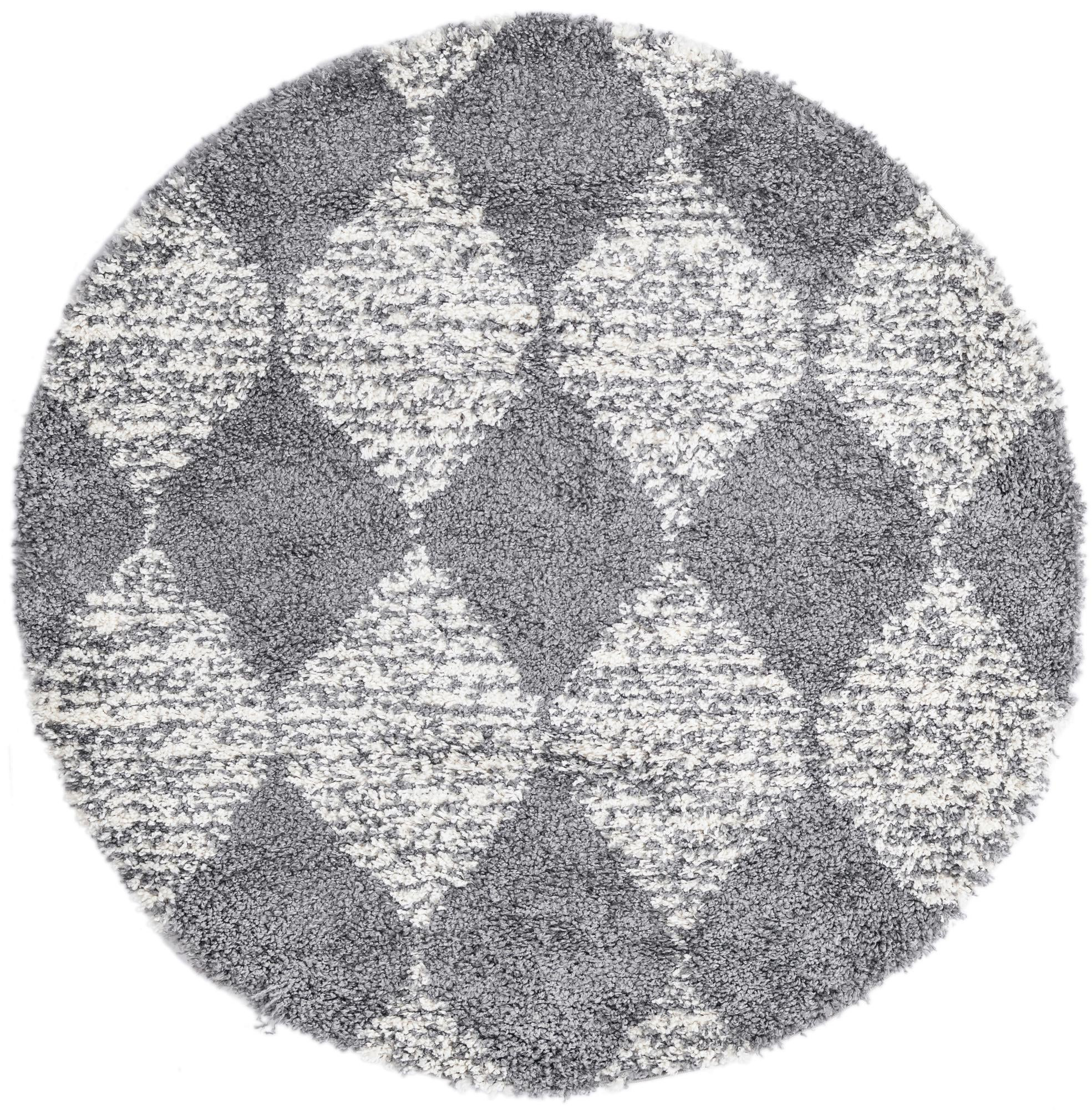 5' 3 x 5' 3 Newton · Diamond Shag Rug, gray
