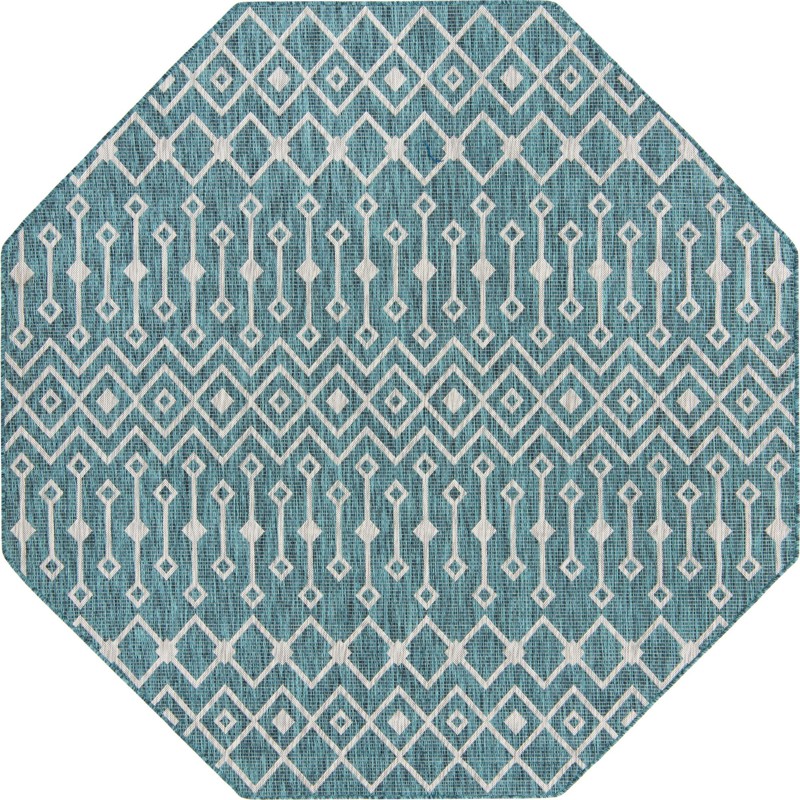 7' 10 x 7' 10 Kearney · Chevron Outdoor Rug, teal