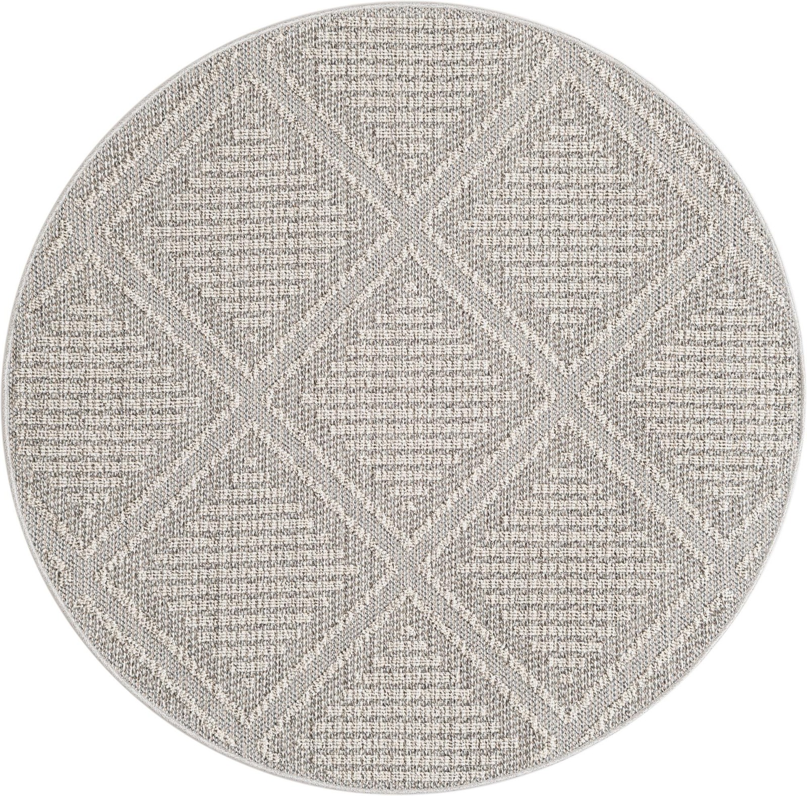 5' 3 x 5' 3 Auburn · Diamond Outdoor Rug, light gray