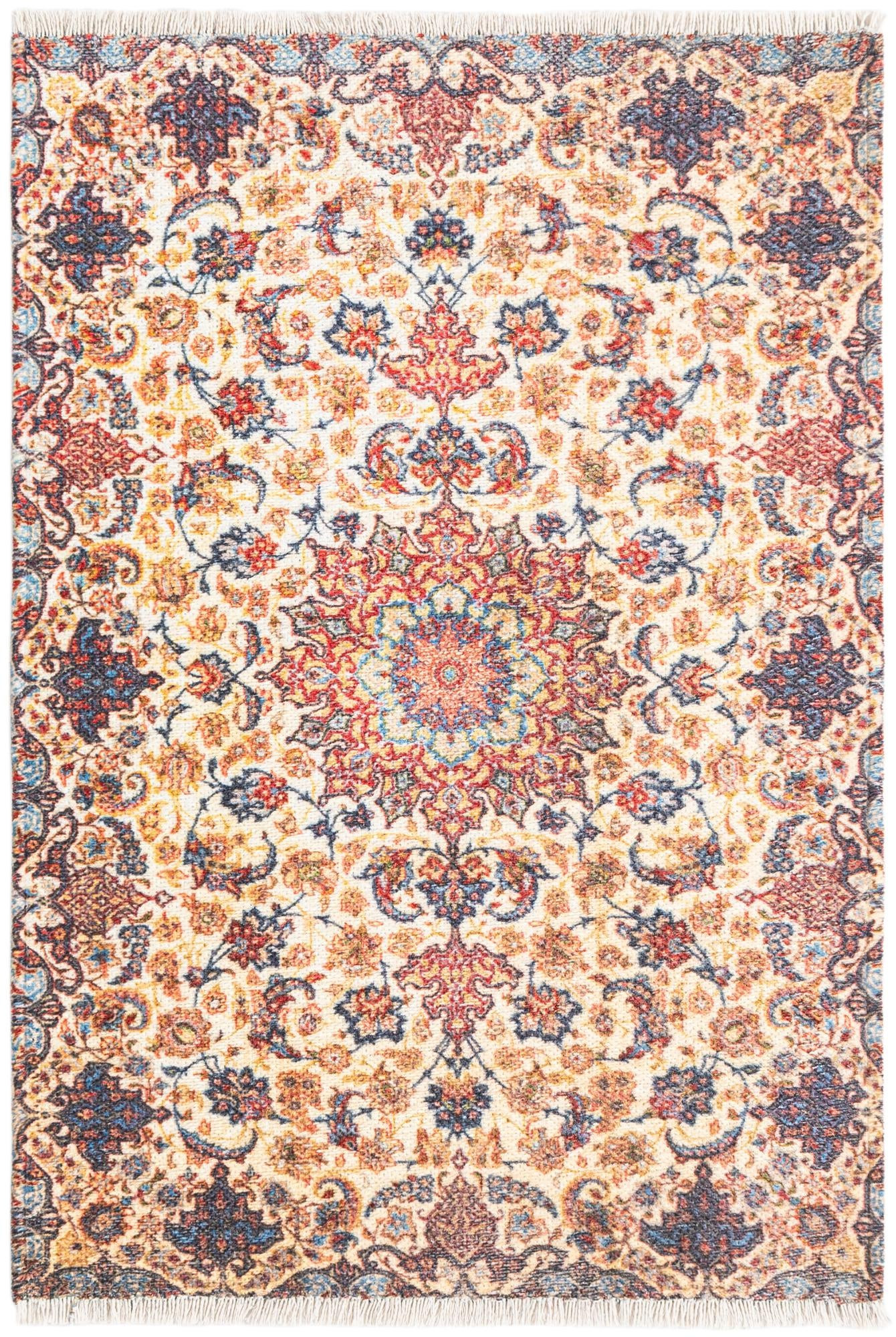 2' x 3' 1 Judith · Border rug, beige