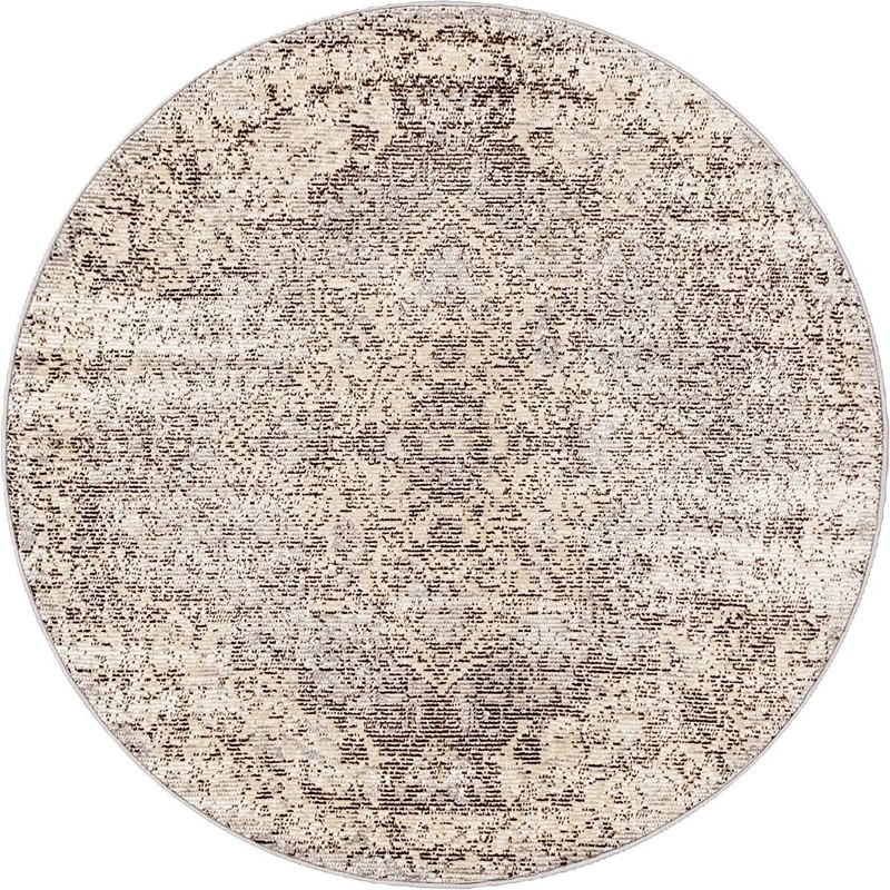 Garnet · Medallion rug, gray