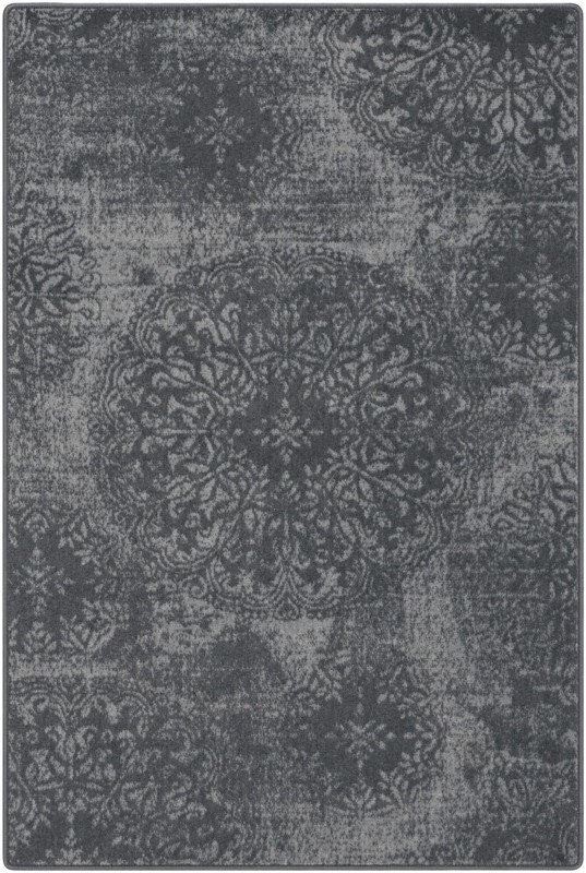 4' x 6' Blakemore · Distressed medallion rug, slate and grey