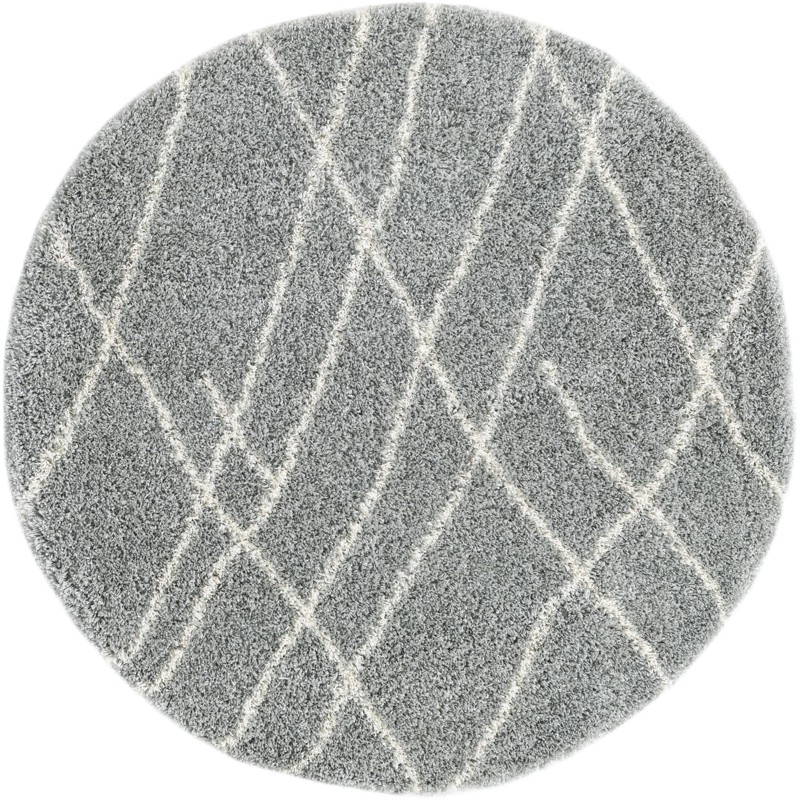 3' 3 x 3' 3 Clearbrook · Lines Shag Rug, cloud gray