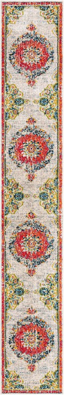 2' 7 x 16' 5 Amberley · Border rug, ivory