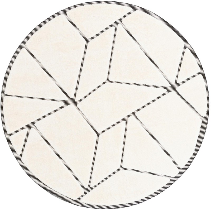 7' 10 x 7' 10 Sutter · Geometric rug, ivory white