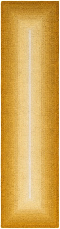 Rusk · Border Wool Rug, yellow gold