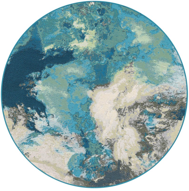 4' 1 x 4' 1 Lomax · Abstract Outdoor Rug