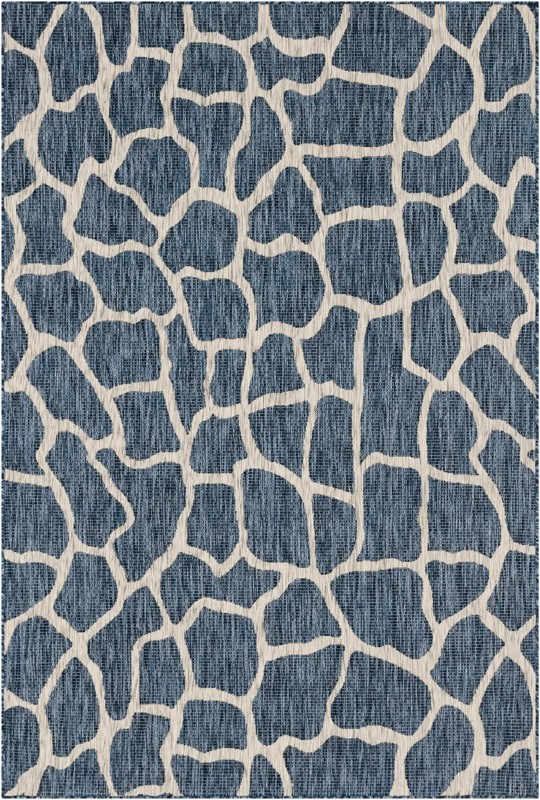 6' x 9' Stillwater · Animal print Outdoor Rug, blue