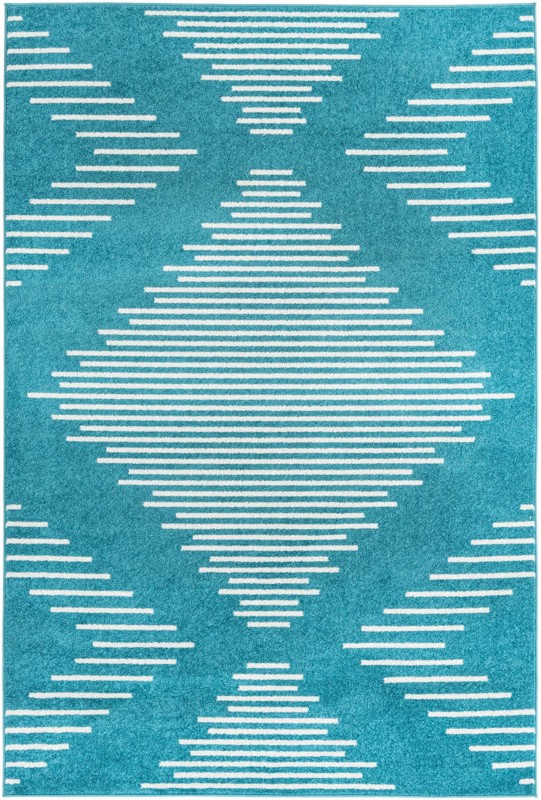 6' x 9' Knox · Diamond rug, turquoise