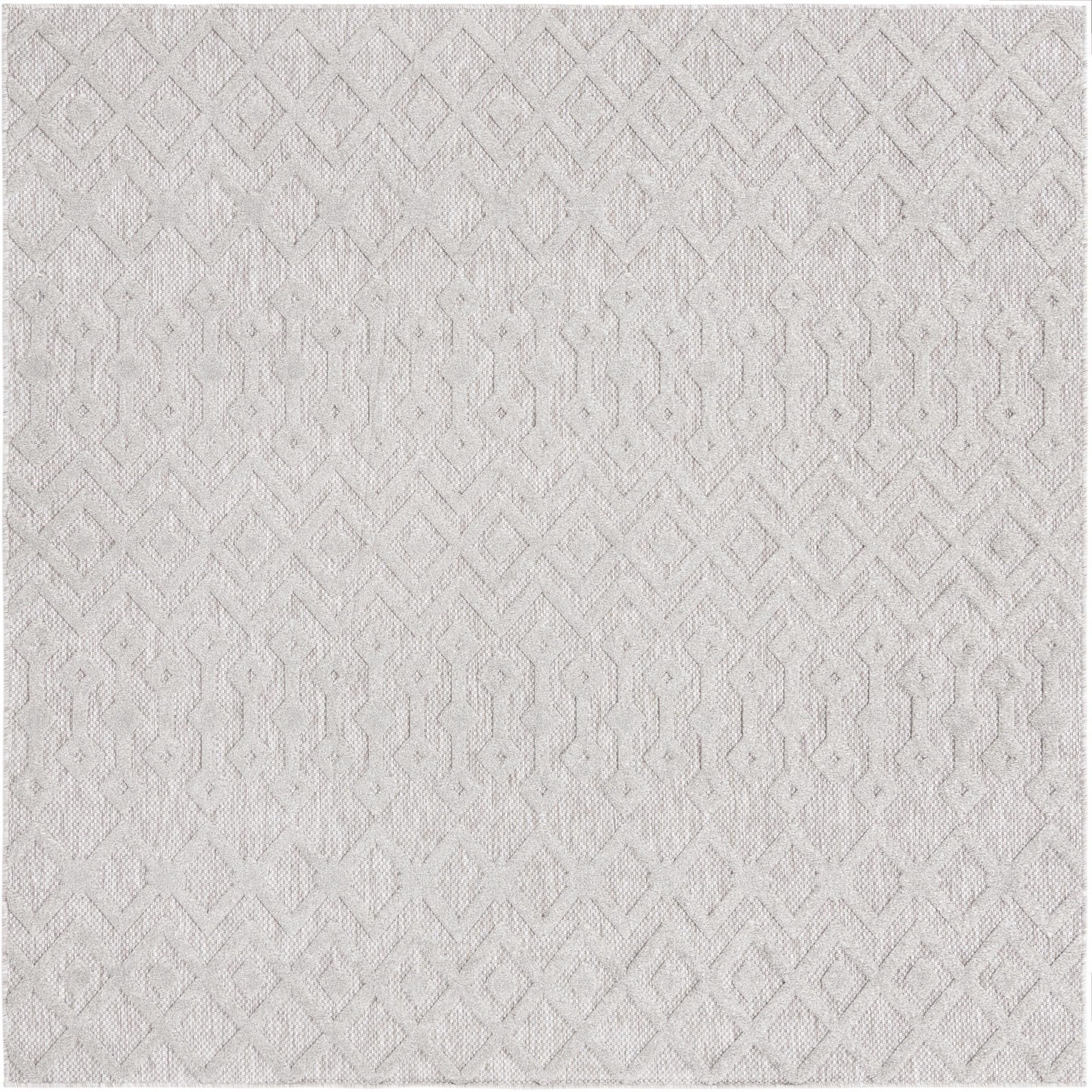 7' 10 x 7' 10 Creed · Diamond Outdoor Rug, grey