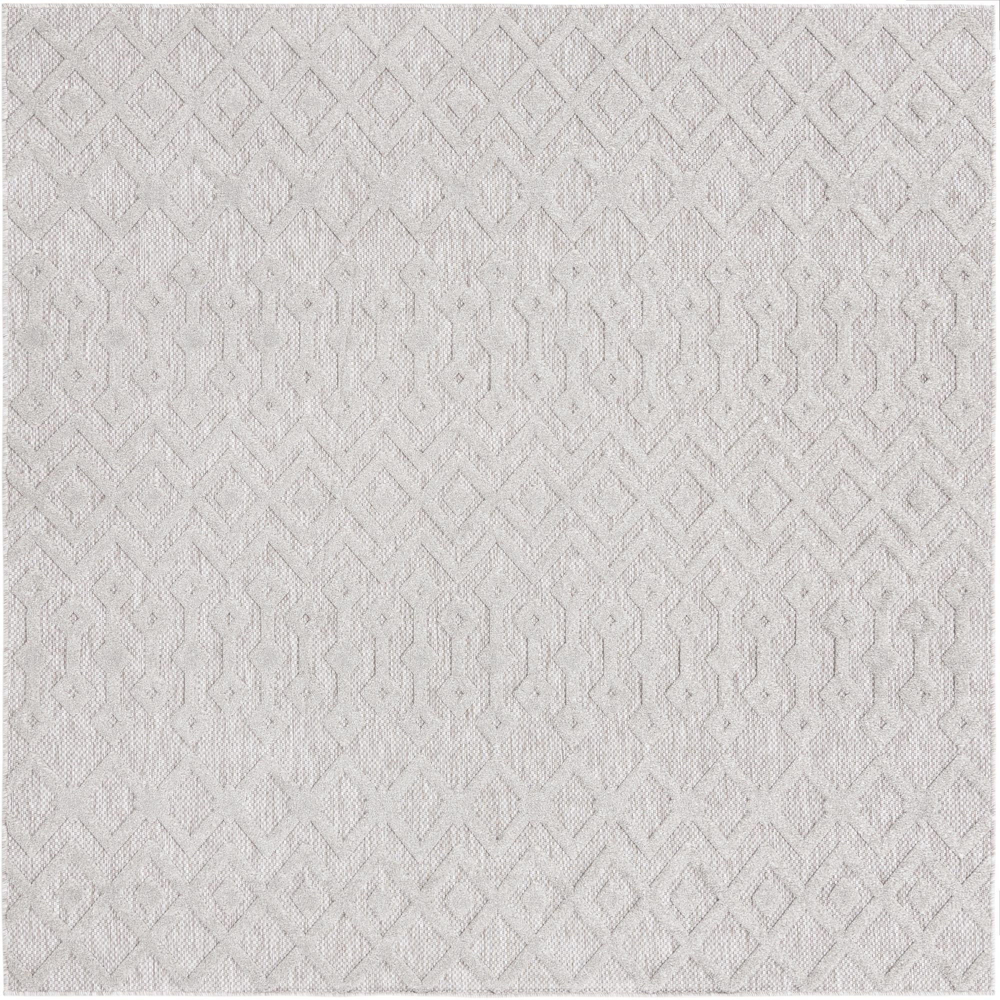 7' 10 x 7' 10 Creed · Diamond Outdoor Rug, grey