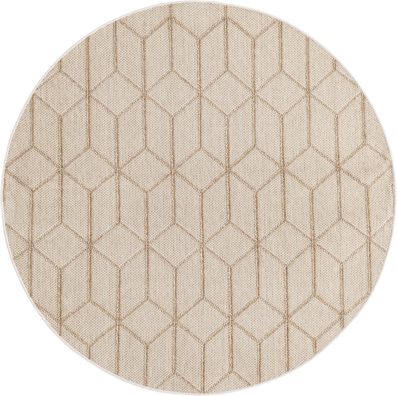 Jasper · Geometric diamond Outdoor Rug, beige and cream