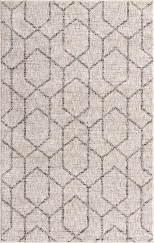 4' x 6' Glenwood · Geometric trellis rug, ivory and gray