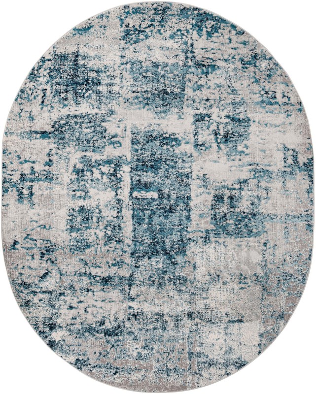 Evanston · Abstract rug, blue