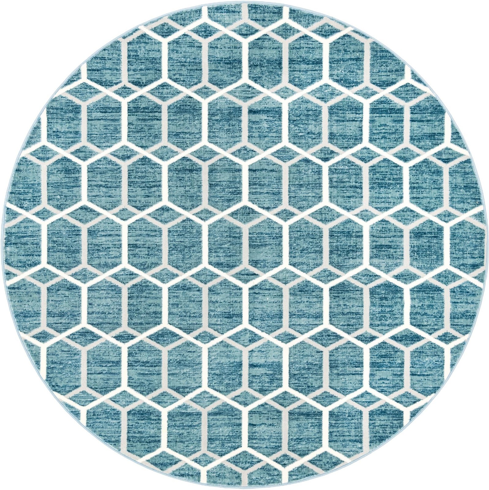 8' x 8' Babcock · Geometric rug, blue
