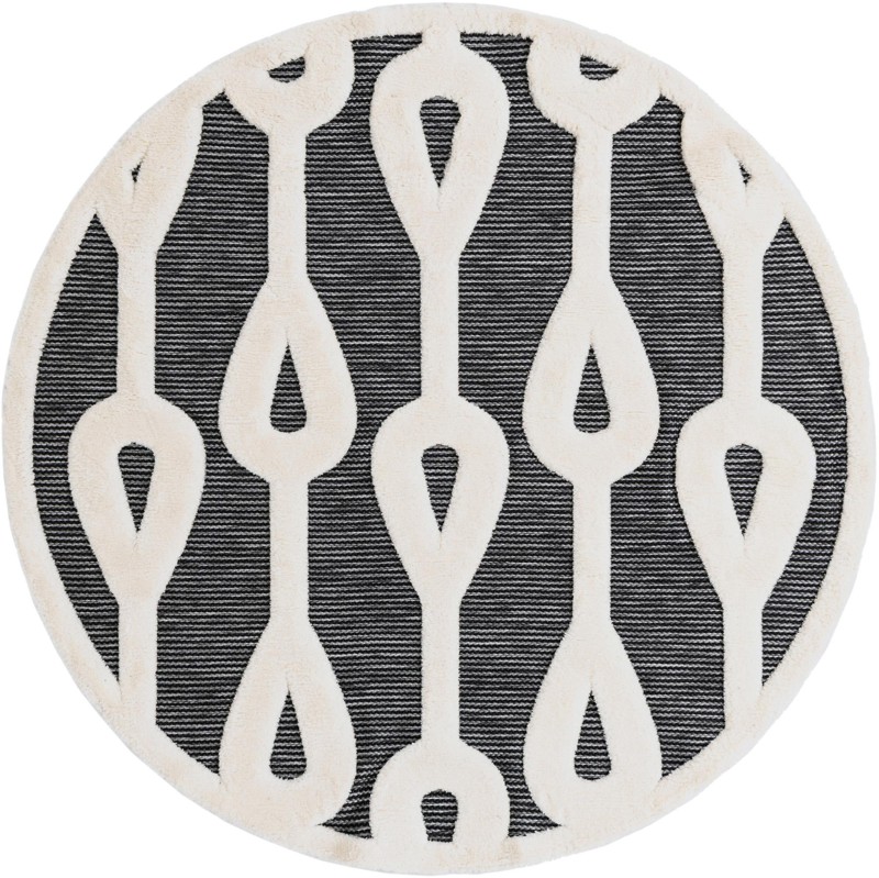 6' x 6' Russell · Abstract rug, gray