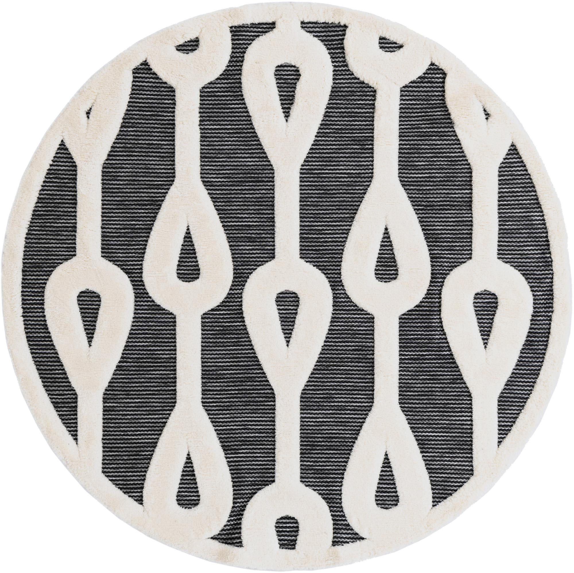 6' x 6' Russell · Abstract rug, gray