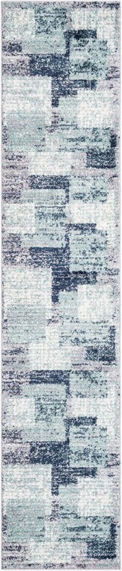 2' 7 x 12' Hartigan · Abstract rug, navy, blue and ivory