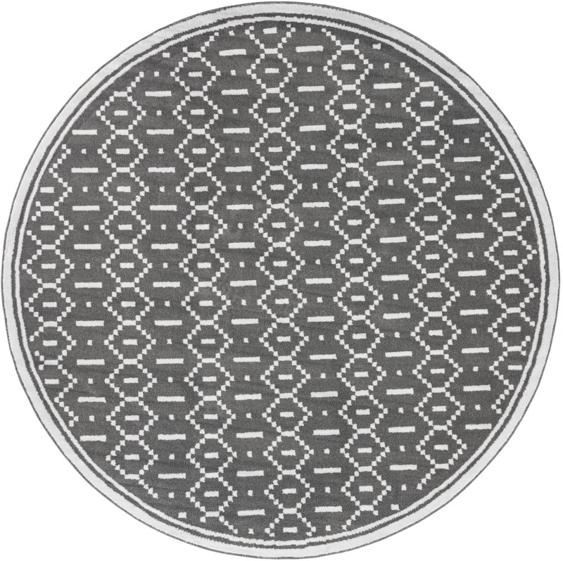 Rankin · Geometric rug, gray and ivory