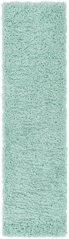 2' 7 x 10' Olympia · Solid Shag Rug, cyan