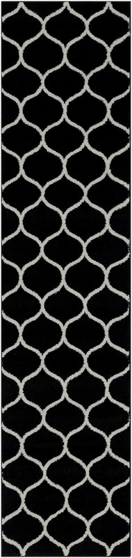 Ingram · Lattice rug, black and ivory