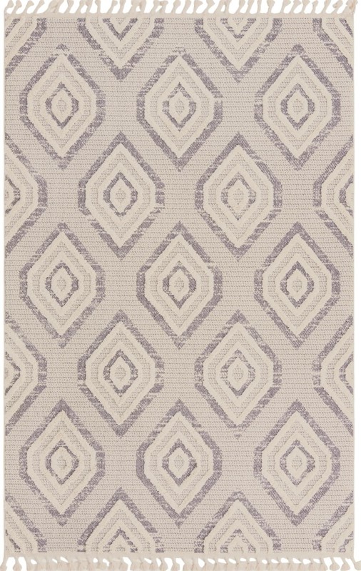 6' x 9' Buckley · Diamond rug, ivory and gray