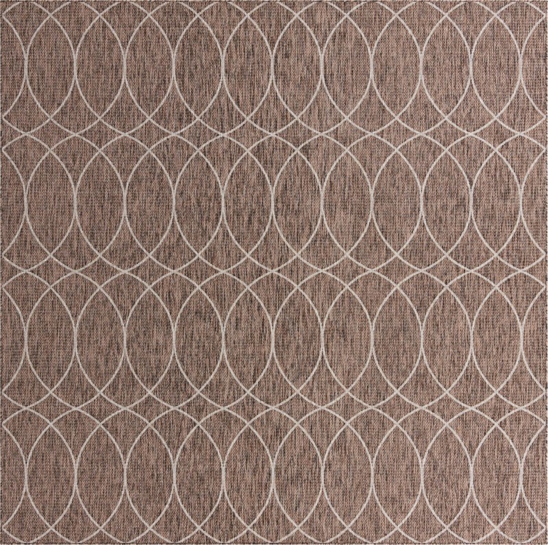 10' x 10' Atkins · Lattice Outdoor Rug, brown