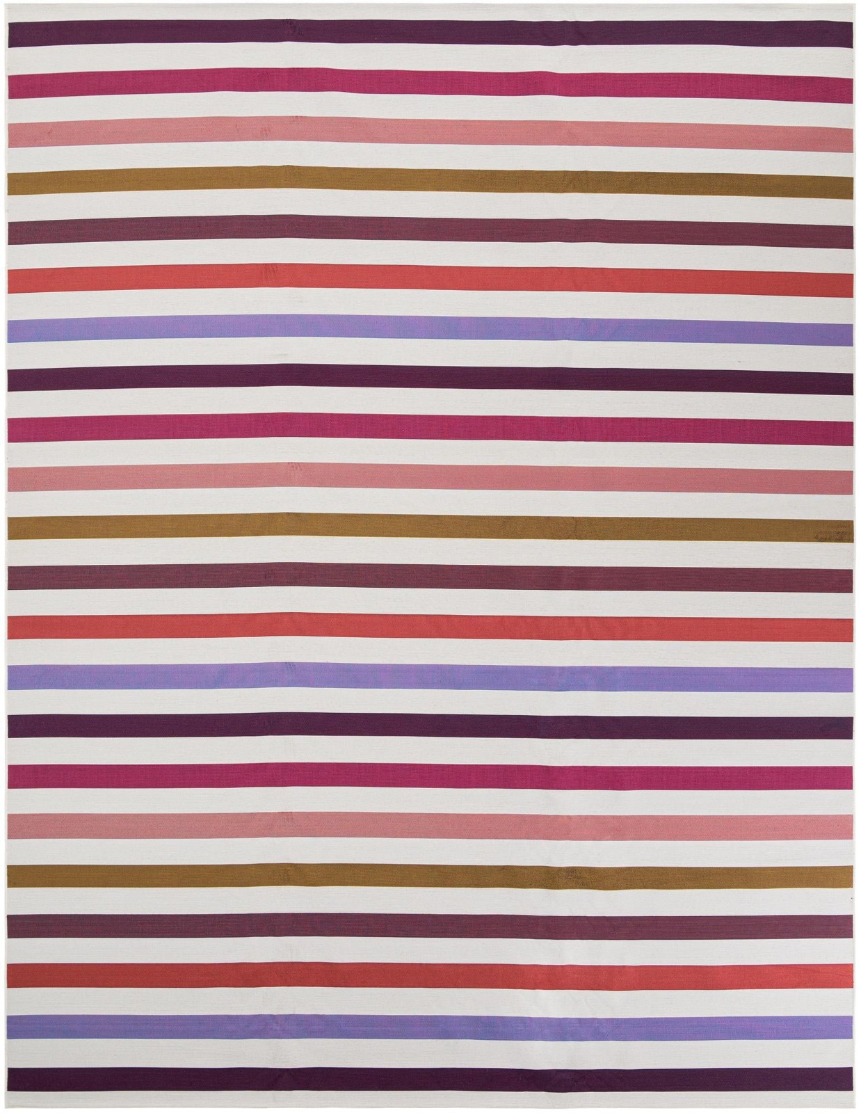 10' x 13' Lomax · Striped Outdoor Rug, multicolor and white