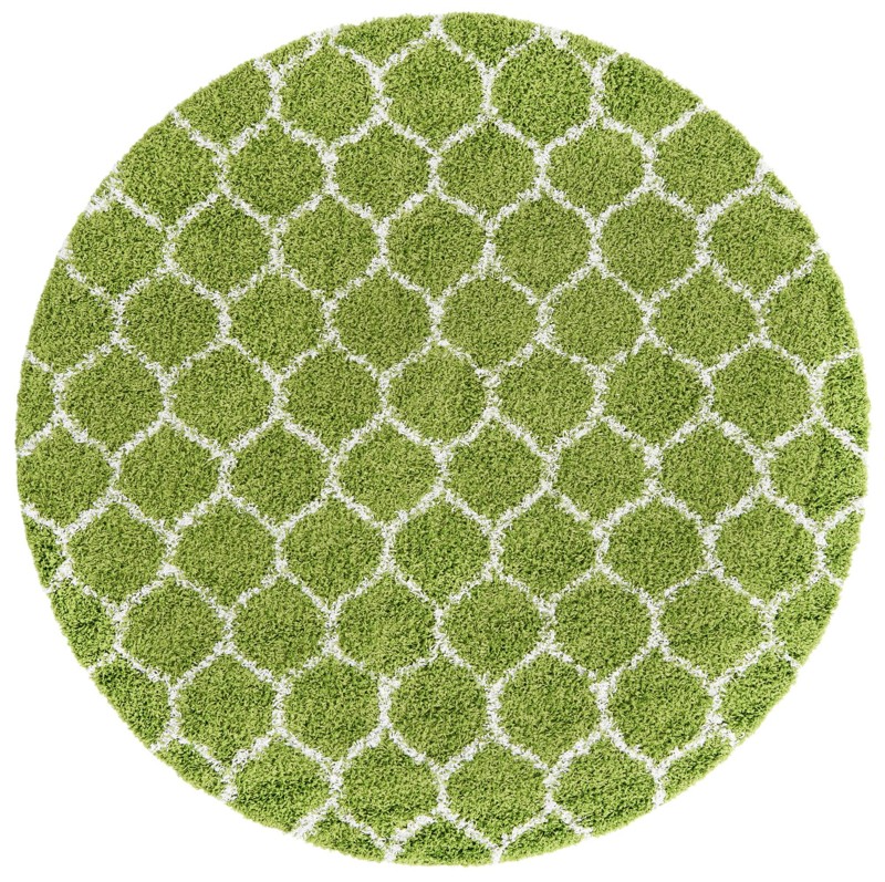 7' 10 x 7' 10 Barnett · Lattice Shag Rug, green
